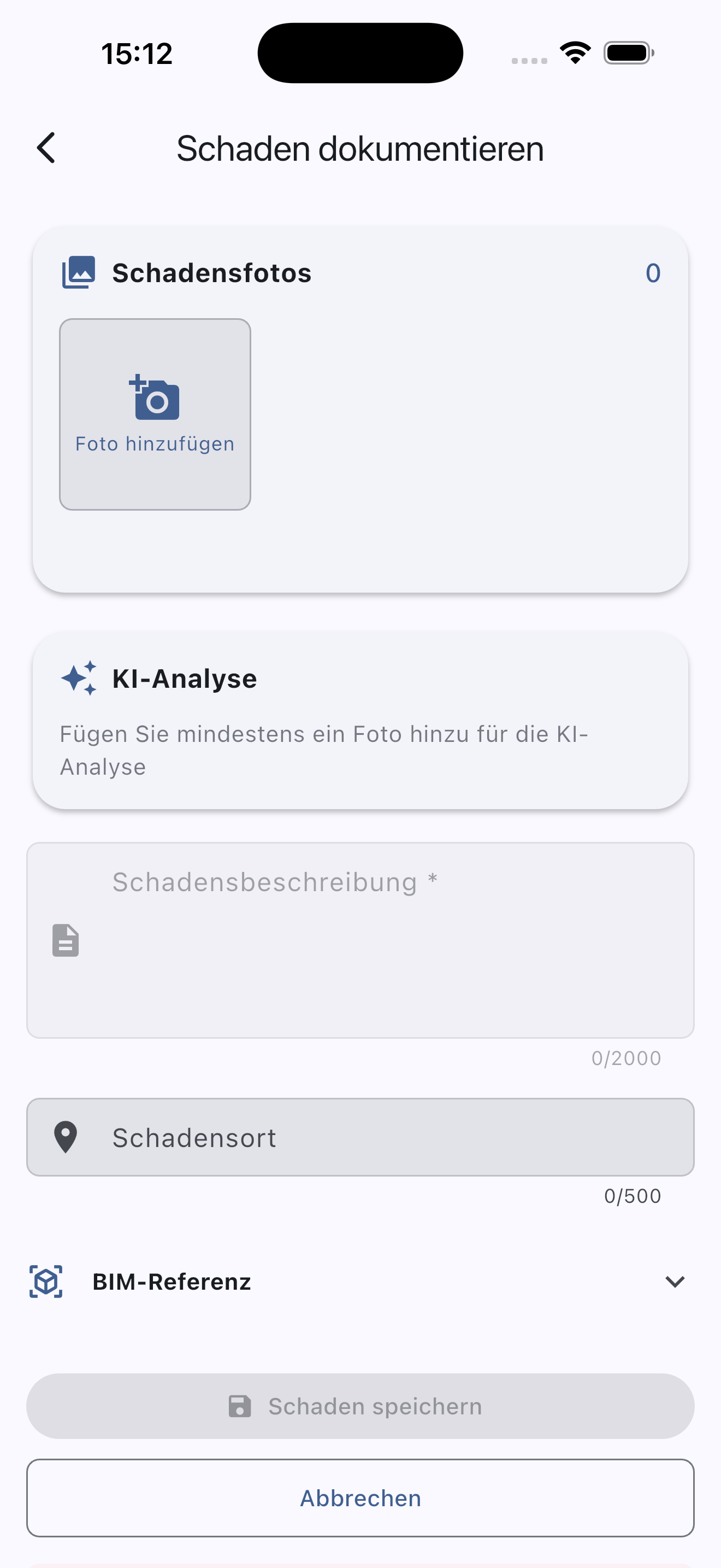 Schadensdokumentation